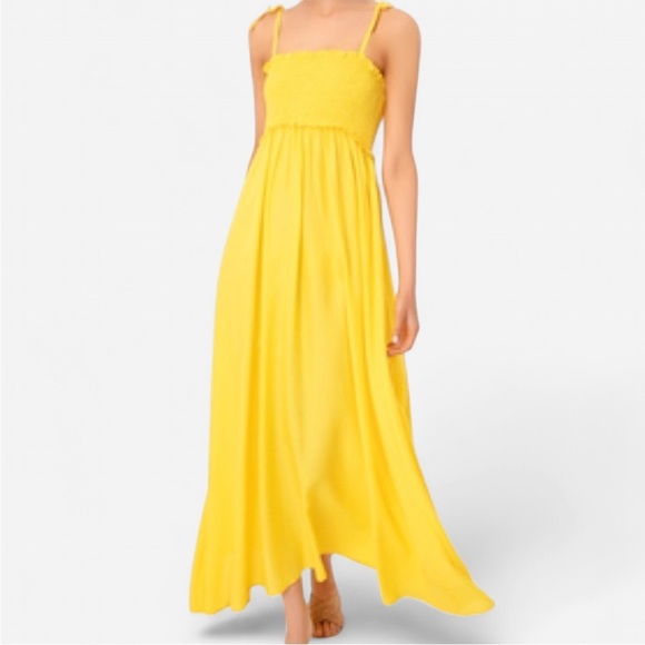 Tuckernuck Pomander Place Shallon Smocked Maxi Dress in Yellow - Picture 1 of 5